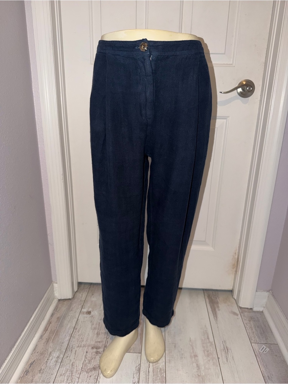 Filosofia Navy Blue Linen Pants